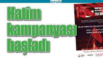 HATİM KAMPANYASI BAŞLADI