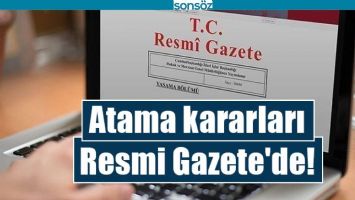 ATAMA KARARLARI RESMİ GAZETE'DE