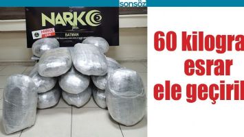 BATMAN'DA 60 KİLOGRAM ESRAR ELE GE&Ccedil;İRİLDİ