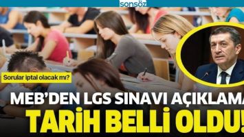 MEB'DEN LGS A&Ccedil;IKLAMASI