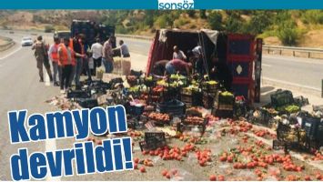 KAMYON DEVRİLDİ!