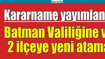 KARARNAME YAYIMLANDI