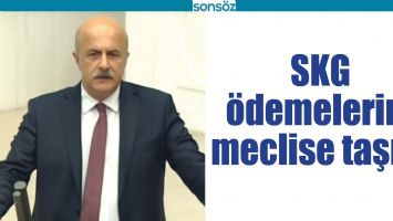 SKG &Ouml;DEMELERİNİ MECLİSE TAŞIDI