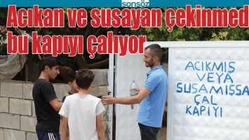 ACIKAN VE SUSAYAN &Ccedil;EKİNMEDEN BU KAPIYI &Ccedil;ALIYOR