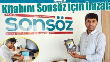 KİTABINI SONS&Ouml;Z İ&Ccedil;İN İMZALADI