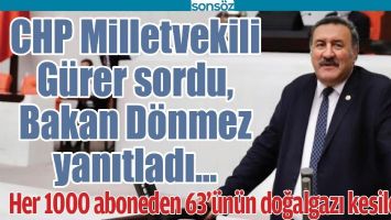 CHP MİLLETVEKİLİ G&Uuml;RER SORDU, BAKAN D&Ouml;NMEZ YANITLADI