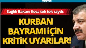 KURBAN BAYRAMI UYARISI