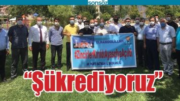 &ldquo;Ş&Uuml;KREDİYORUZ&rdquo;
