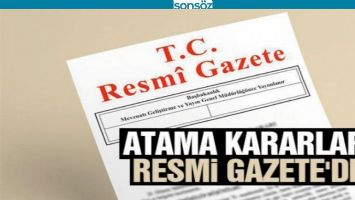 ATAMA KARARLARI RESMİ GAZETE'DE
