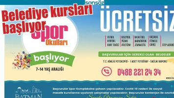 BELEDİYE KURSLARI BAŞLIYOR