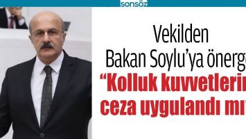 VEKİLDEN BAKAN SOYLU&rsquo;YA &Ouml;NERGE