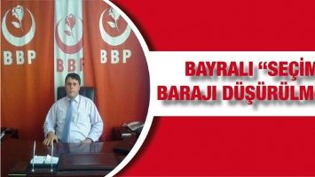 BAYRALI &ldquo;SE&Ccedil;İM BARAJI D&Uuml;Ş&Uuml;R&Uuml;LMELİ&rdquo;