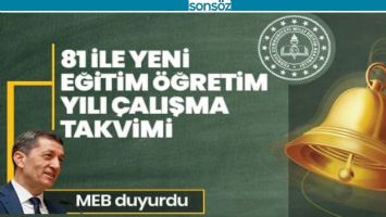 81 İLE YENİ EĞİTİM &Ouml;ĞRETİM YILI &Ccedil;ALIŞMA TAKVİMİ