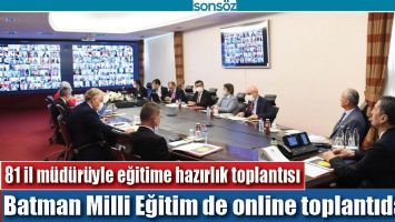 Batman Milli Eğitim de online toplantıdaydı
