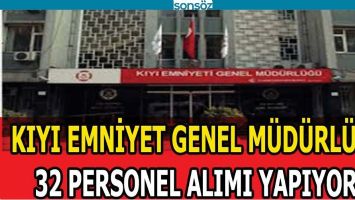32 PERSONEL ALINACAK