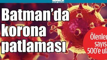 BATMAN&rsquo;DA KORONA PATLAMASI