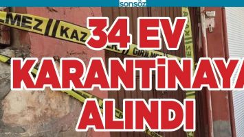 BATMAN'DA 34 EV KARANTİNAYA ALINDI