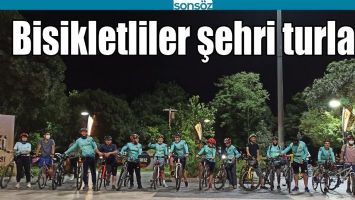 BİSİKLETLİLER ŞEHRİ TURLADI