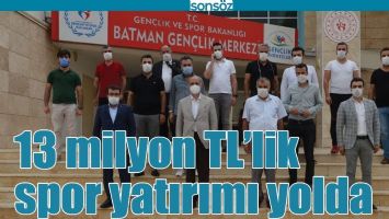13 MİLYON TL&rsquo;LİK SPOR YATIRIMI YOLDA