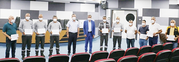 13 PERSONELE ONUR BELGESİ VERİLDİ