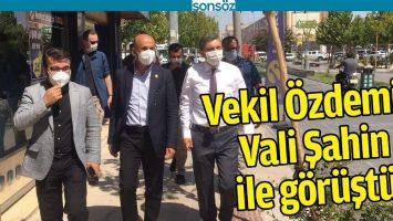 VEKİL &Ouml;ZDEMİR,VALİ ŞAHİN İLE G&Ouml;R&Uuml;ŞT&Uuml;