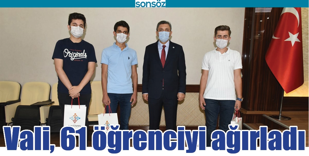 VALİ, 61 &Ouml;ĞRENCİYİ AĞIRLADI