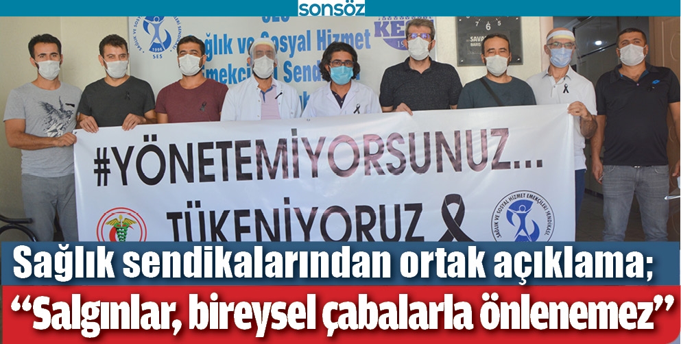 SAĞLIK SENDİKALARINDAN ORTAK A&Ccedil;IKLAMA