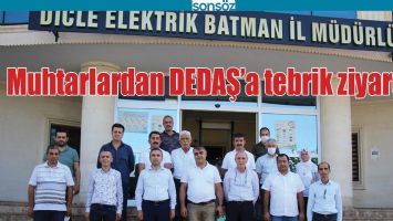 MUHTARLARDAN DEDAŞ&rsquo;A TEBRİK ZİYARETİ