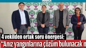 4 VEKİLDEN ORTAK SORU &Ouml;NERGESİ