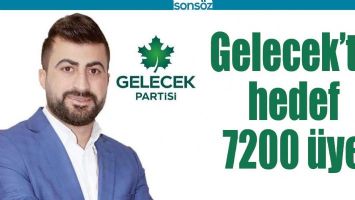 GELECEK'TE HEDEF 7200  &Uuml;YE