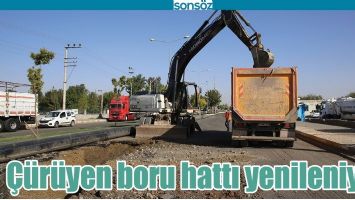 &Ccedil;&Uuml;R&Uuml;YEN BORU HATTI YENİLENİYOR