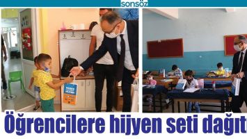 &Ouml;ĞRENCİLERE HİJYEN SETİ DAĞITILDI