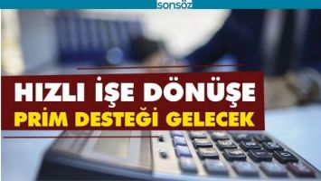 HIZLI İŞE D&Ouml;N&Uuml;ŞE PRİM DESTEĞİ GELECEK