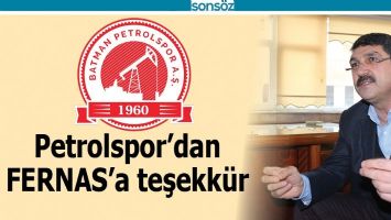 PETROLSPOR&rsquo;DAN FERNAS&rsquo;A TEŞEKK&Uuml;R