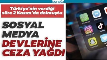 SOSYAL MEDYA AĞLARINA CEZA YAĞDI