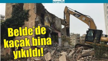 BELDE&rsquo;DE KA&Ccedil;AK BİNA YIKILDI!