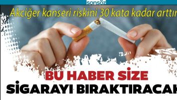 AKCİĞER KANSERİ RİSKİNİ 30 KATA KADAR ARTTIRIYOR