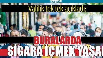 BURALARDA SİGARA İ&Ccedil;MEK YASAK