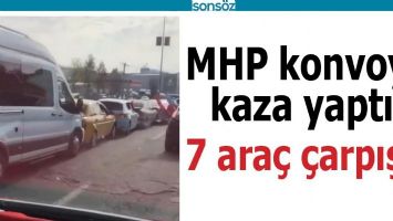 BATMAN&rsquo;DA MHP KONVOYU KAZA YAPTI: 7 ARA&Ccedil; &Ccedil;ARPIŞTI