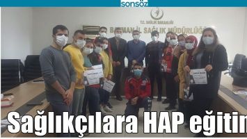 SAĞLIK&Ccedil;ILARA HAP EĞİTİMİ
