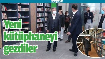 YENİ K&Uuml;T&Uuml;PHANEYİ GEZDİLER
