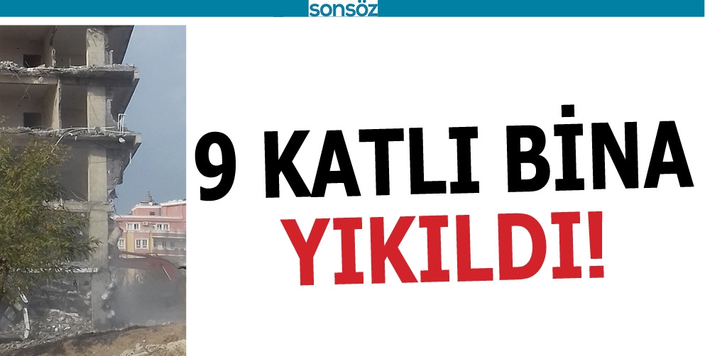 BATMAN'DA 9 KATLI BİNA YIKILDI!