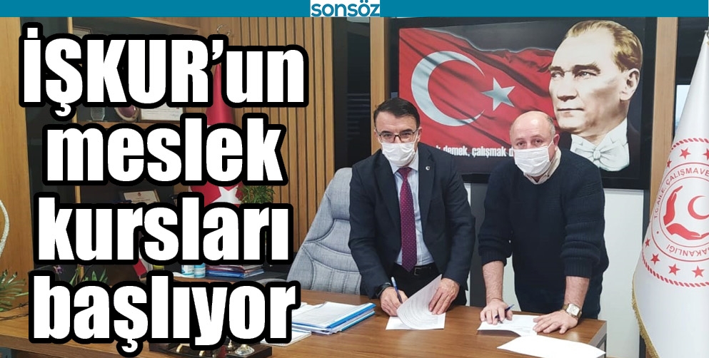 İŞKUR&rsquo;UN MESLEK KURSLARI BAŞLIYOR