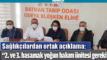 SAĞLIK&Ccedil;ILARDAN ORTAK A&Ccedil;IKLAMA