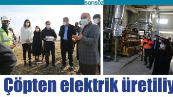 &Ccedil;&Ouml;PTEN ELEKTRİK &Uuml;RETİLİYOR