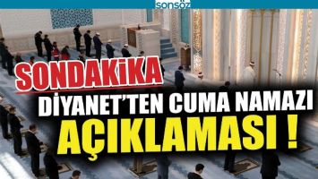 DİYANETTEN CUMA NAMAZI A&Ccedil;IKLAMASI