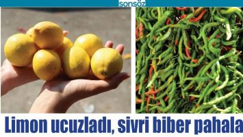 LİMON UCUZLADI, SİVRİ BİBER PAHALANDI