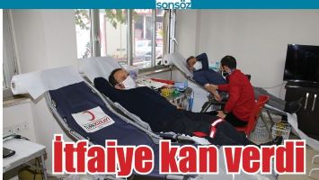 İTFAİYE KAN VERDİ