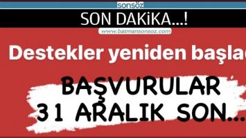 BAŞVURULAR 31 ARALIK SON...