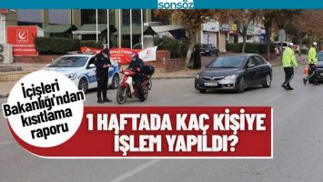 İ&Ccedil;İŞLERİ BAKANLIĞINDAN KISITLAMA RAPORU